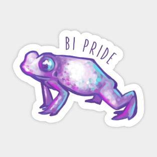 Pastel Bi Pride Frog Sticker